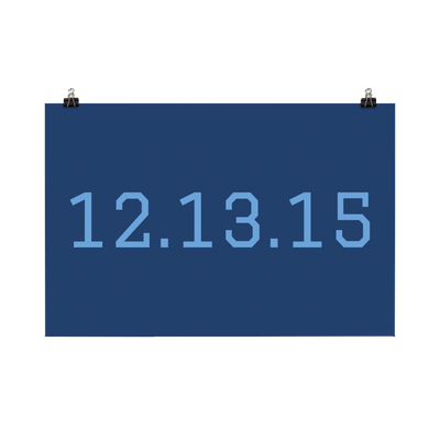 Custom Name / Initials / Date - Navy