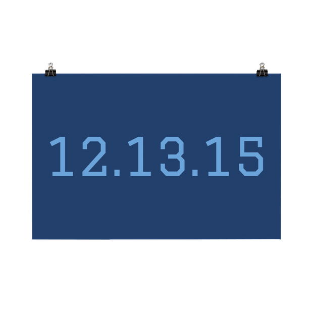 Custom Name / Initials / Date - Navy