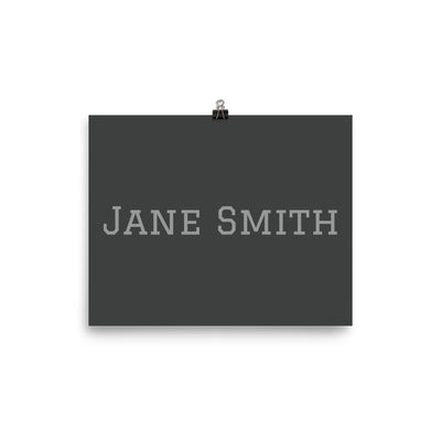 Custom Name / Initials / Date - Grey
