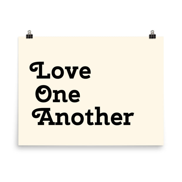 Love One Another - Cream Poster
