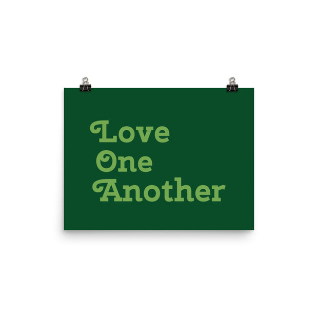Love One Another - Green Poster