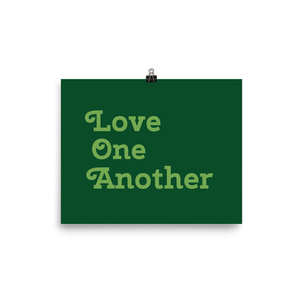 Love One Another - Green Poster