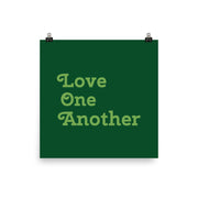 Love One Another - Green Poster