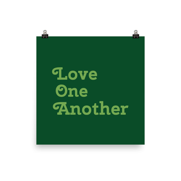 Love One Another - Green Poster