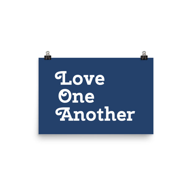 Love One Another - Navy Poster