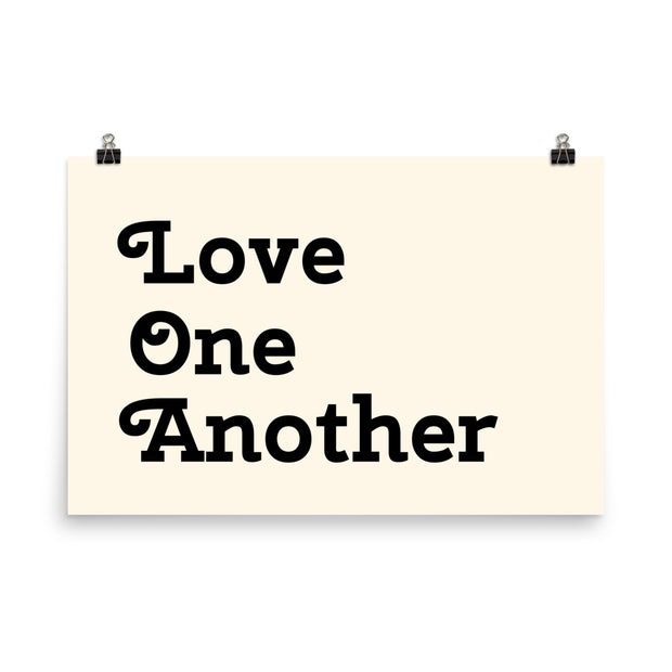 Love One Another - Cream Poster