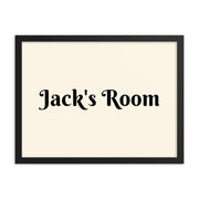 Customizable Name - Cream - Horizontal - Framed