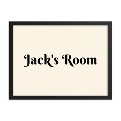 Customizable Name - Cream - Horizontal - Framed