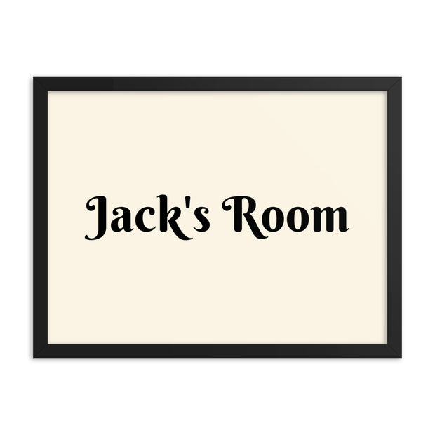 Customizable Name - Cream - Horizontal - Framed