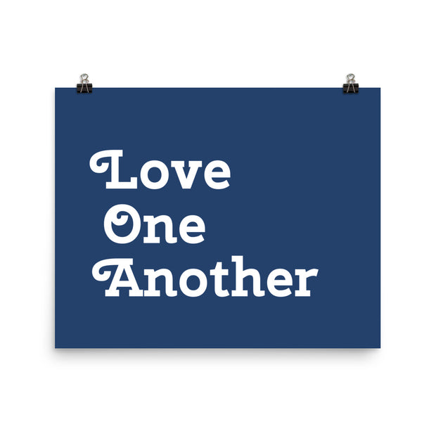 Love One Another - Navy Poster