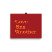 Love One Another - Red Poster