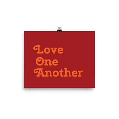 Love One Another - Red Poster