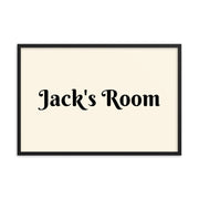 Customizable Name - Cream - Horizontal - Framed