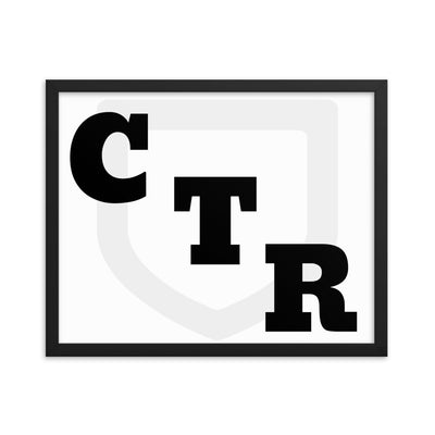 CTR Shield Grey - Framed Poster