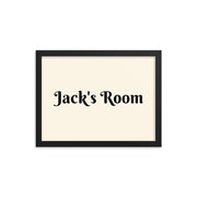 Customizable Name - Cream - Horizontal - Framed