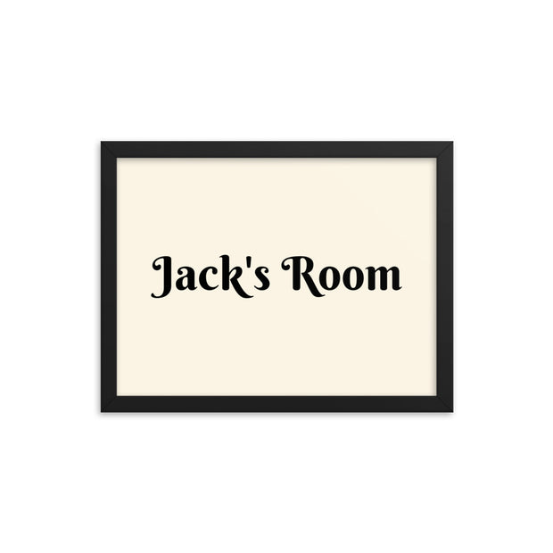 Customizable Name - Cream - Horizontal - Framed