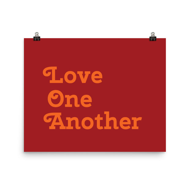 Love One Another - Red Poster
