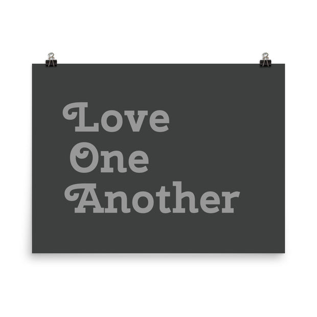Love One Another - Grey Poster