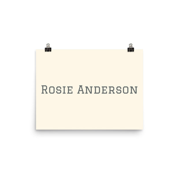 Custom Name / Initials / Date - Cream