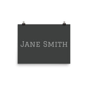 Custom Name / Initials / Date - Grey