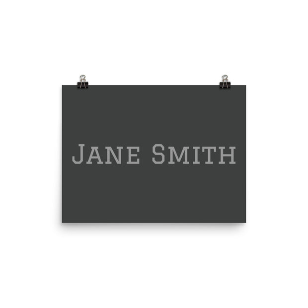 Custom Name / Initials / Date - Grey