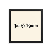 Customizable Name - Cream - Horizontal - Framed
