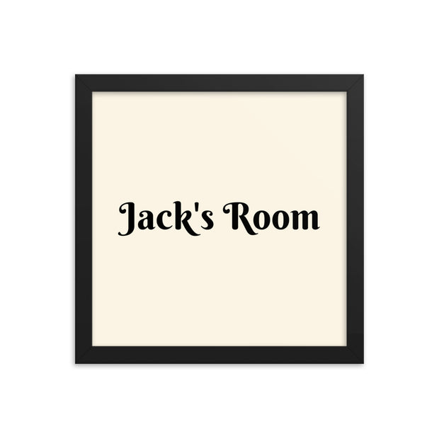 Customizable Name - Cream - Horizontal - Framed