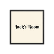Customizable Name - Cream - Horizontal - Framed