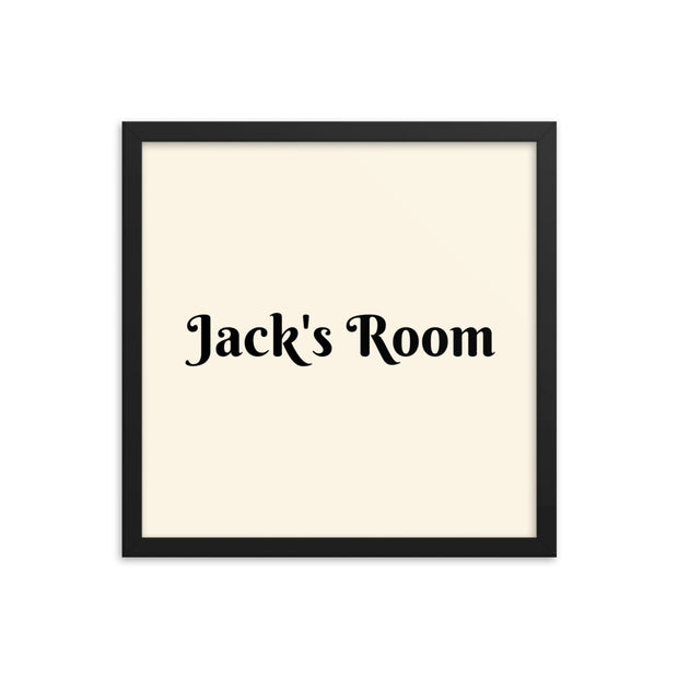 Customizable Name - Cream - Horizontal - Framed