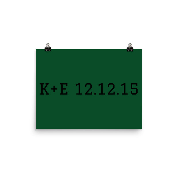 Custom Name / Initials / Date - Green