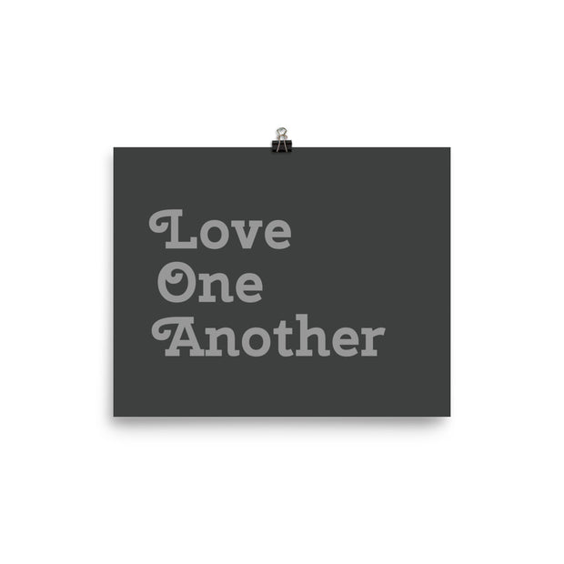 Love One Another - Grey Poster
