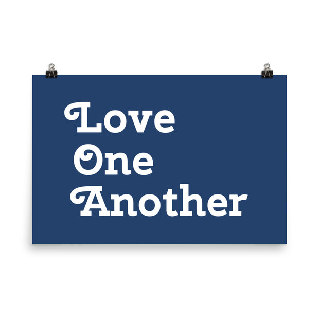 Love One Another - Navy Poster