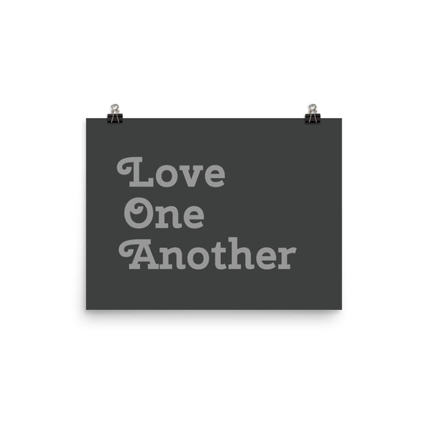 Love One Another - Grey Poster