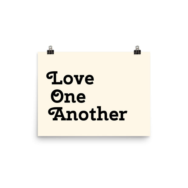 Love One Another - Cream Poster