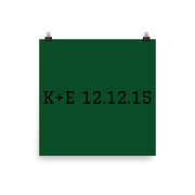 Custom Name / Initials / Date - Green
