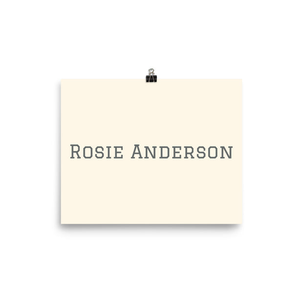 Custom Name / Initials / Date - Cream