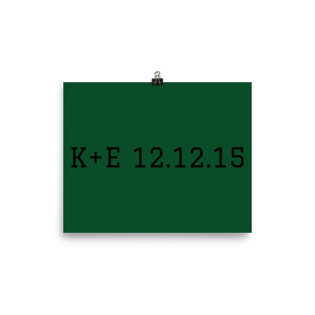 Custom Name / Initials / Date - Green