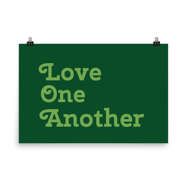 Love One Another - Green Poster