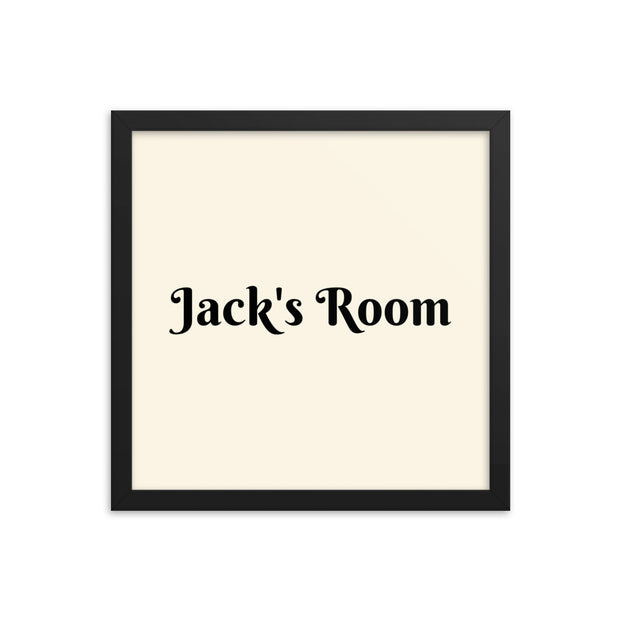 Customizable Name - Cream - Horizontal - Framed