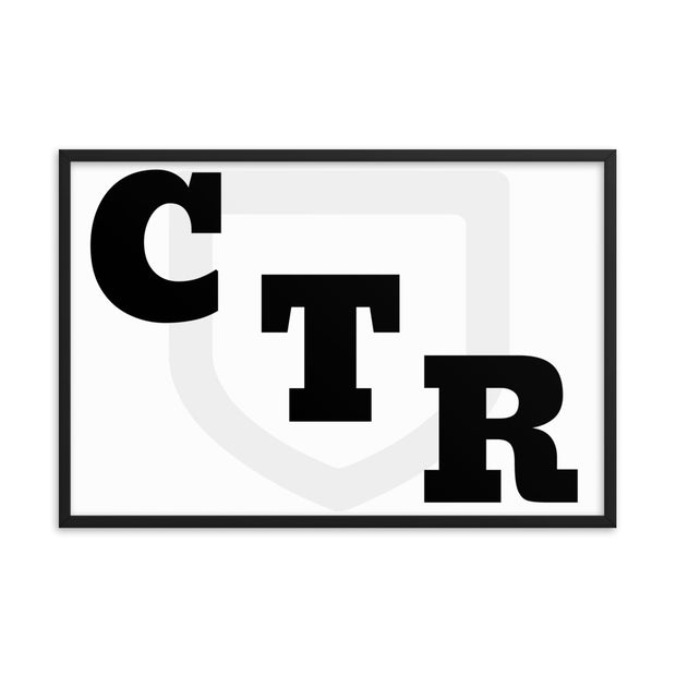 CTR Shield Grey - Framed Poster
