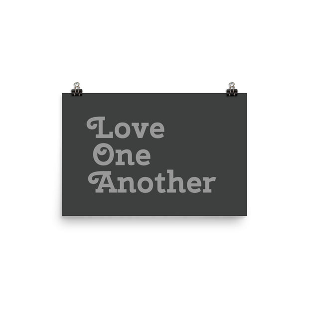 Love One Another - Grey Poster