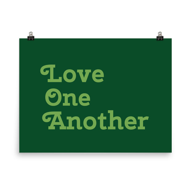 Love One Another - Green Poster