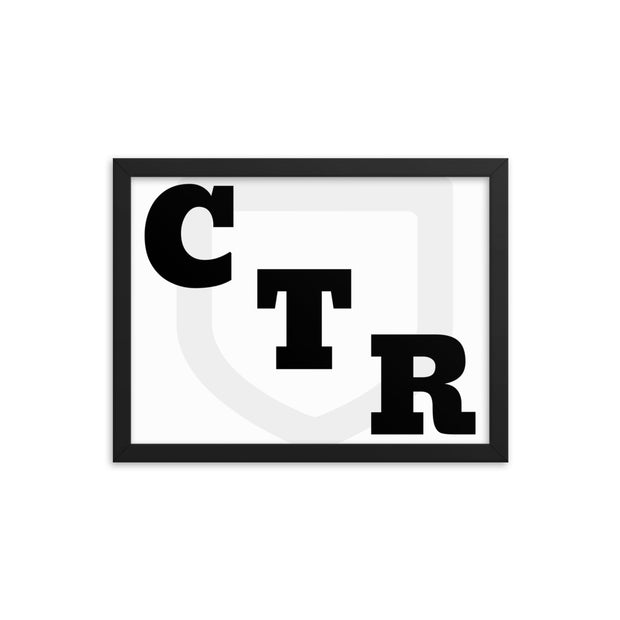 CTR Shield Grey - Framed Poster