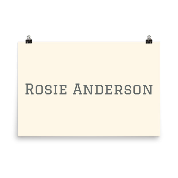 Custom Name / Initials / Date - Cream