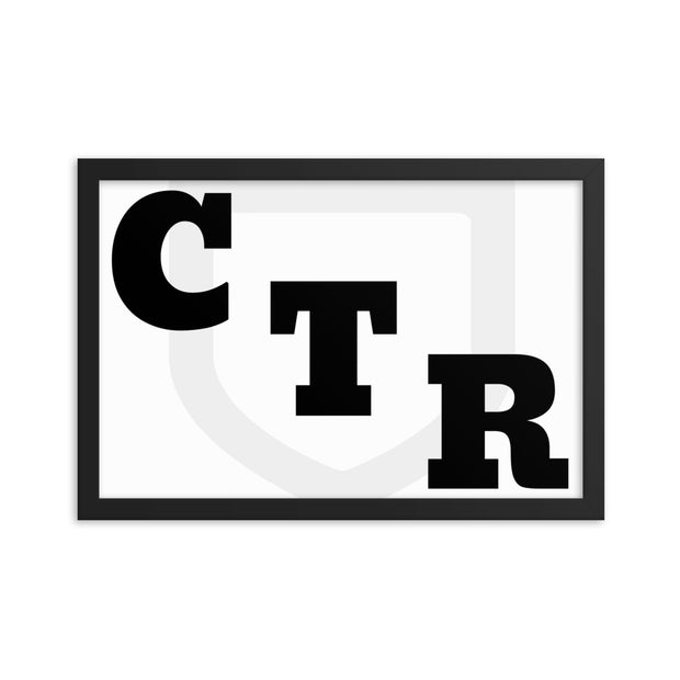 CTR Shield Grey - Framed Poster
