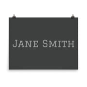 Custom Name / Initials / Date - Grey