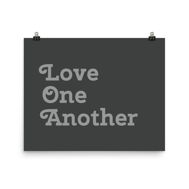 Love One Another - Grey Poster