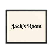 Customizable Name - Cream - Horizontal - Framed