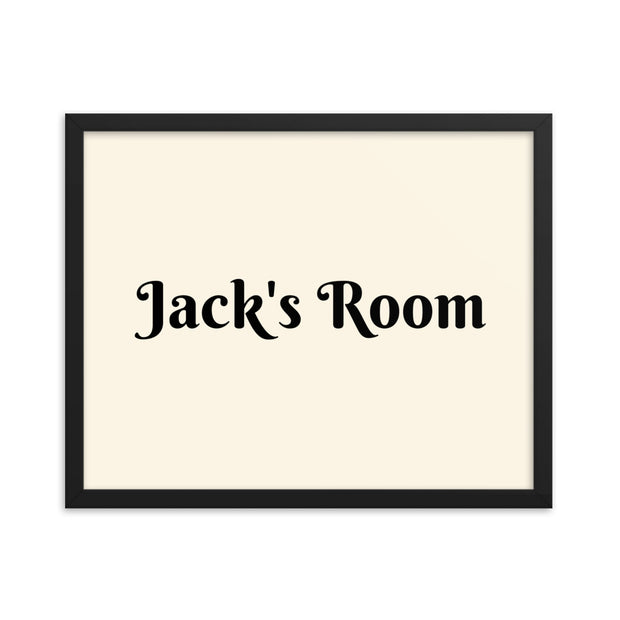 Customizable Name - Cream - Horizontal - Framed