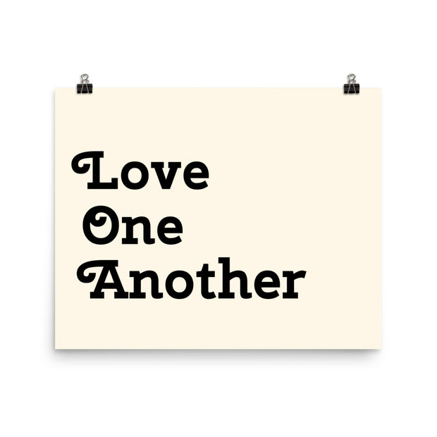 Love One Another - Cream Poster